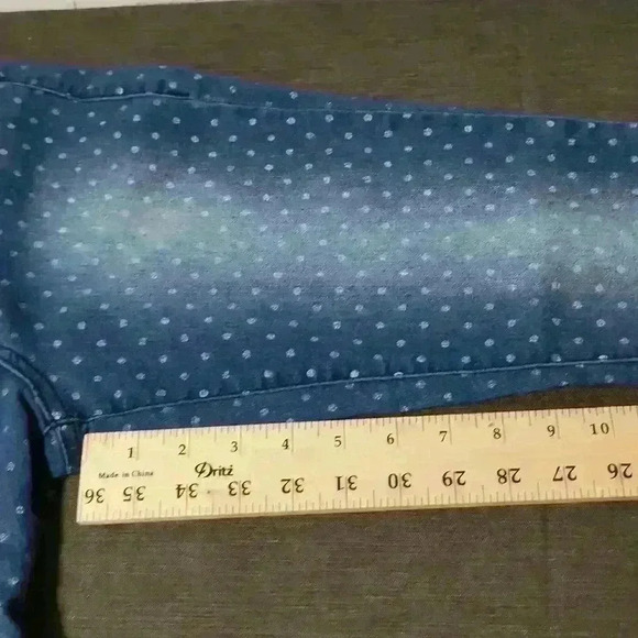 Lei Women's Jeans Ashley Low Rise Polka Dot Zipper Cuff  Size: 3 Regular  #0052 - Picture 7 of 8